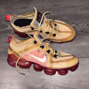 Nike Yellow and Red VaporMax Shoes